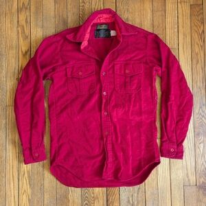 Vintage 90's Eddie Bauer Red Chamois Flannel Button-Down Shirt